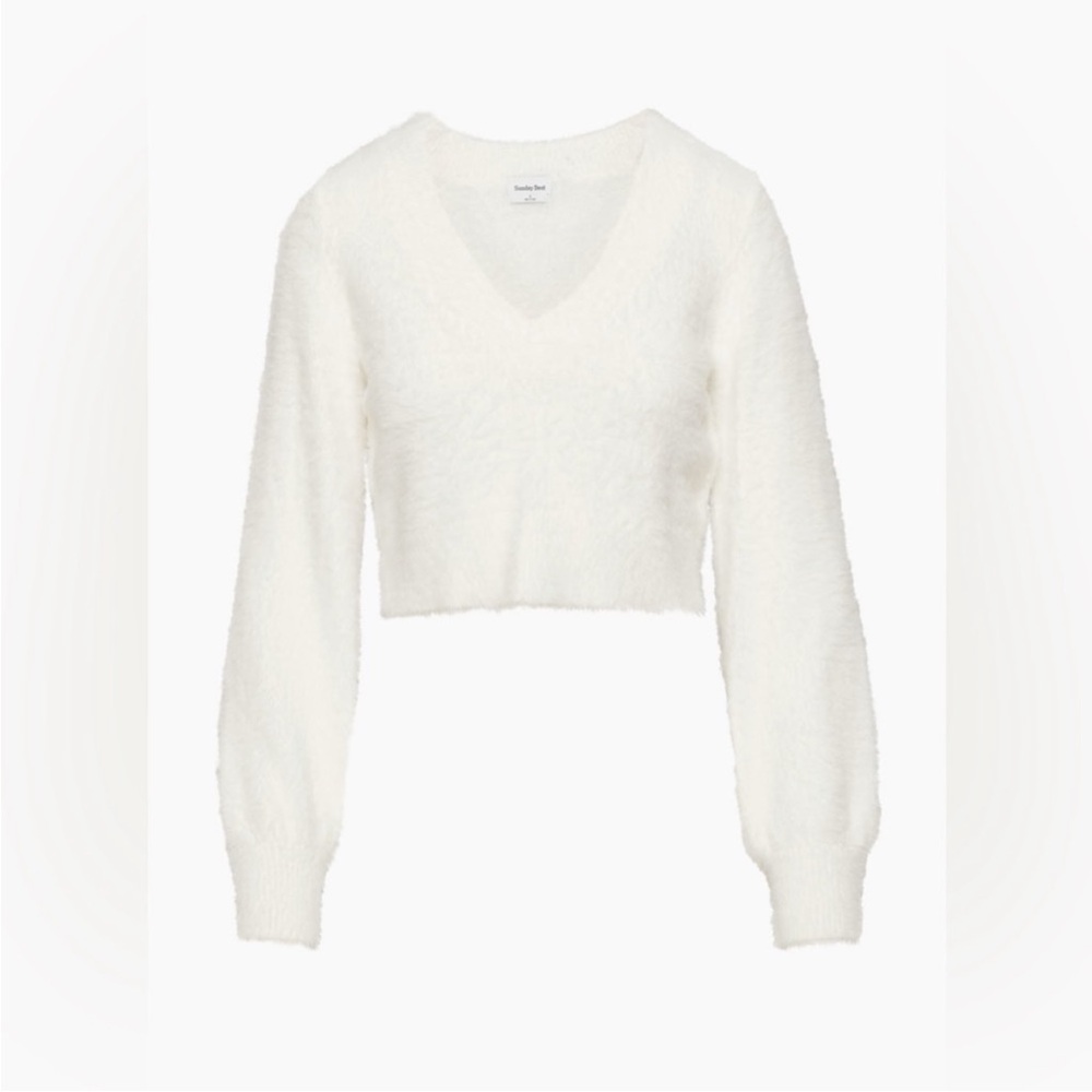 Aritzia Sunday Best V neck Crop Sweater